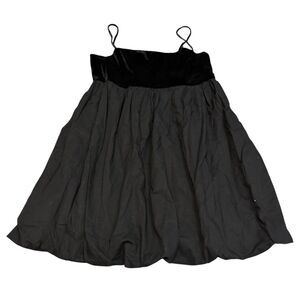 American Eagle Women's Black Velvet Bubble Mini Dress Size L Party/Cocktail